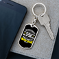 Jesus Looked At Them Mark 10:27 Keychain Stainless Steel or 18k Gold Dog Tag Keyring-Express Your Love Gifts
