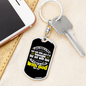 Jesus Looked At Them Mark 10:27 Keychain Stainless Steel or 18k Gold Dog Tag Keyring-Express Your Love Gifts