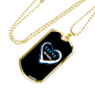 Jesus Love Christian Necklace Stainless Steel or 18k Gold Dog Tag 24" Chain-Express Your Love Gifts