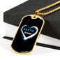 Jesus Love Christian Necklace Stainless Steel or 18k Gold Dog Tag 24" Chain-Express Your Love Gifts