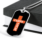 Jesus Love Cross Christian Necklace Stainless Steel or 18k Gold Dog Tag 24" Chain-Express Your Love Gifts