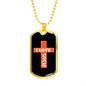 Jesus Love Cross Christian Necklace Stainless Steel or 18k Gold Dog Tag 24" Chain-Express Your Love Gifts