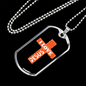 Jesus Love Cross Christian Necklace Stainless Steel or 18k Gold Dog Tag 24" Chain-Express Your Love Gifts