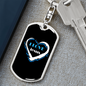 Jesus Love Keychain Stainless Steel or 18k Gold Dog Tag Keyring-Express Your Love Gifts