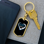 Jesus Love Keychain Stainless Steel or 18k Gold Dog Tag Keyring-Express Your Love Gifts