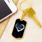 Jesus Love Keychain Stainless Steel or 18k Gold Dog Tag Keyring-Express Your Love Gifts