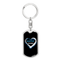 Jesus Love Keychain Stainless Steel or 18k Gold Dog Tag Keyring-Express Your Love Gifts