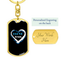 Jesus Love Keychain Stainless Steel or 18k Gold Dog Tag Keyring-Express Your Love Gifts