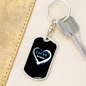 Jesus Love Keychain Stainless Steel or 18k Gold Dog Tag Keyring-Express Your Love Gifts