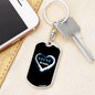 Jesus Love Keychain Stainless Steel or 18k Gold Dog Tag Keyring-Express Your Love Gifts
