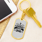 Jesus Love You Crosses Keychain Stainless Steel or 18k Gold Dog Tag Keyring-Express Your Love Gifts