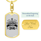 Jesus Love You Crosses Keychain Stainless Steel or 18k Gold Dog Tag Keyring-Express Your Love Gifts