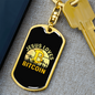 Jesus Loves Bitcoin Black Crypto Keychain Stainless Steel or 18k Gold Dog Tag Keyring-Express Your Love Gifts