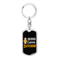 Jesus Loves Bitcoin Crypto Keychain Stainless Steel or 18k Gold Dog Tag Keyring-Express Your Love Gifts