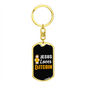 Jesus Loves Bitcoin Crypto Keychain Stainless Steel or 18k Gold Dog Tag Keyring-Express Your Love Gifts
