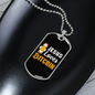 Jesus Loves Bitcoin Crypto Necklace Stainless Steel or 18k Gold Dog Tag 24" Chain-Express Your Love Gifts