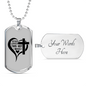 Jesus Loves Hot Miss Christian Necklace Stainless Steel or 18k Gold Dog Tag 24" Chain-Express Your Love Gifts