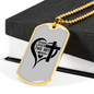 Jesus Loves Hot Miss Christian Necklace Stainless Steel or 18k Gold Dog Tag 24" Chain-Express Your Love Gifts