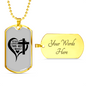 Jesus Loves Hot Miss Christian Necklace Stainless Steel or 18k Gold Dog Tag 24" Chain-Express Your Love Gifts
