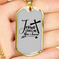 Jesus Loves Me Christian Necklace Stainless Steel or 18k Gold Dog Tag 24" Chain-Express Your Love Gifts