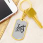 Jesus Loves Me Cross Keychain Stainless Steel or 18k Gold Dog Tag Keyring-Express Your Love Gifts