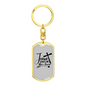 Jesus Loves Me Cross Keychain Stainless Steel or 18k Gold Dog Tag Keyring-Express Your Love Gifts