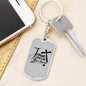 Jesus Loves Me Cross Keychain Stainless Steel or 18k Gold Dog Tag Keyring-Express Your Love Gifts