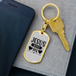 Jesus Loves Me Heart Keychain Stainless Steel or 18k Gold Dog Tag Keyring-Express Your Love Gifts