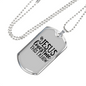 Jesus Loves Me I Know Christian Necklace Stainless Steel or 18k Gold Dog Tag 24" Chain-Express Your Love Gifts