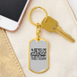 Jesus Loves Me I Know Keychain Stainless Steel or 18k Gold Dog Tag Keyring-Express Your Love Gifts