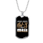 Jesus Loves This Christian Necklace Stainless Steel or 18k Gold Dog Tag 24" Chain-Express Your Love Gifts