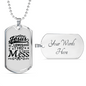 Jesus Loves This Hot Mess Christian Necklace Stainless Steel or 18k Gold Dog Tag 24" Chain-Express Your Love Gifts