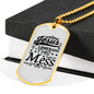 Jesus Loves This Hot Mess Christian Necklace Stainless Steel or 18k Gold Dog Tag 24" Chain-Express Your Love Gifts