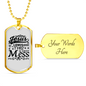 Jesus Loves This Hot Mess Christian Necklace Stainless Steel or 18k Gold Dog Tag 24" Chain-Express Your Love Gifts