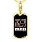 Jesus Loves This Hot Mess Keychain Stainless Steel or 18k Gold Dog Tag Keyring-Express Your Love Gifts