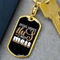 Jesus Loves This Hot Mess Keychain Stainless Steel or 18k Gold Dog Tag Keyring-Express Your Love Gifts