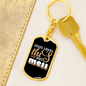 Jesus Loves This Hot Mess Keychain Stainless Steel or 18k Gold Dog Tag Keyring-Express Your Love Gifts