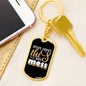 Jesus Loves This Hot Mess Keychain Stainless Steel or 18k Gold Dog Tag Keyring-Express Your Love Gifts
