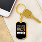 Jesus Loves This Hot Mess Keychain Stainless Steel or 18k Gold Dog Tag Keyring-Express Your Love Gifts