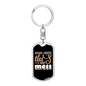 Jesus Loves This Hot Mess Keychain Stainless Steel or 18k Gold Dog Tag Keyring-Express Your Love Gifts