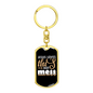 Jesus Loves This Hot Mess Keychain Stainless Steel or 18k Gold Dog Tag Keyring-Express Your Love Gifts