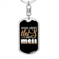 Jesus Loves This Hot Mess Keychain Stainless Steel or 18k Gold Dog Tag Keyring-Express Your Love Gifts