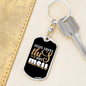 Jesus Loves This Hot Mess Keychain Stainless Steel or 18k Gold Dog Tag Keyring-Express Your Love Gifts