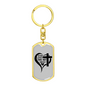 Jesus Loves This Keychain Stainless Steel or 18k Gold Dog Tag Keyring-Express Your Love Gifts