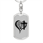 Jesus Loves This Keychain Stainless Steel or 18k Gold Dog Tag Keyring-Express Your Love Gifts