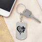 Jesus Loves This Keychain Stainless Steel or 18k Gold Dog Tag Keyring-Express Your Love Gifts