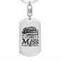 Jesus Loves This Mess Keychain Stainless Steel or 18k Gold Dog Tag Keyring-Express Your Love Gifts