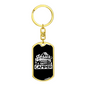 Jesus Makes Happy Camper Keychain Stainless Steel or 18k Gold Dog Tag Keyring-Express Your Love Gifts