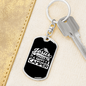 Jesus Makes Happy Camper Keychain Stainless Steel or 18k Gold Dog Tag Keyring-Express Your Love Gifts