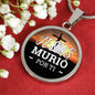 Jesus Murio Por Ti Circle Necklace Stainless Steel or 18k Gold 18-22"-Express Your Love Gifts
